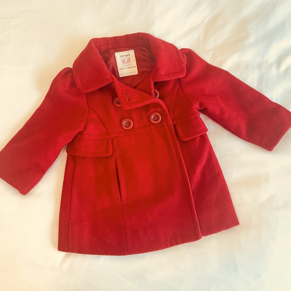Old Navy Red Peacoat